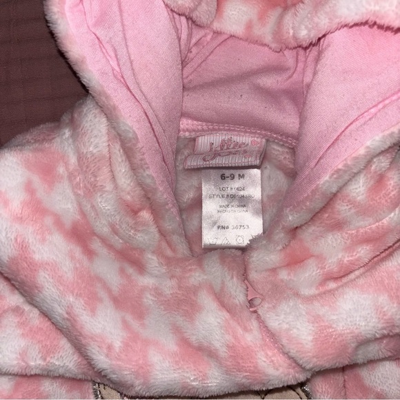 Disney Pink One Piece Footies with Bear Appliqué - Picture 2 of 3